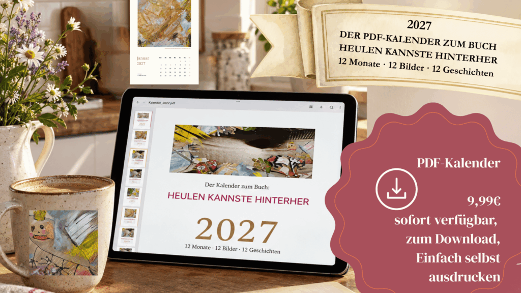 PDF-Kalender 2027 zum Buch „HEULEN KANNSTE HINTERHER“ von Silke Saracoglu zum Selbstausdrucken